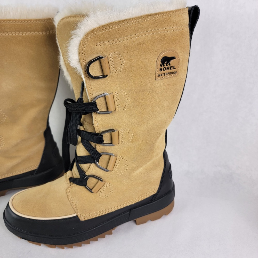 Sorel Tivoli IV Tall Waterproof Winter Boots Tan Black Womens 8.5 Snow Normcore - Picture 5 of 11
